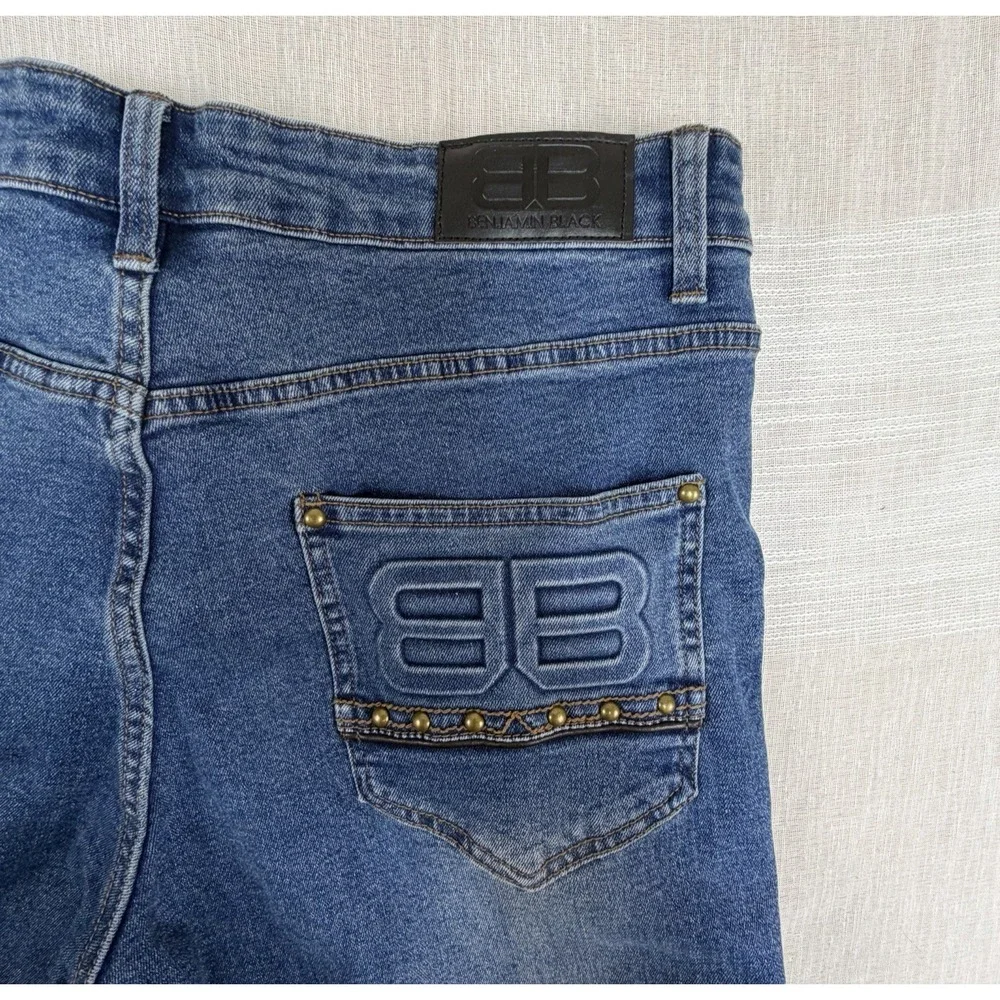 Benjamin Black Slim Fit‎ Men's Jeans Sz 36x32 Stretch Streetwear Urban Denim
